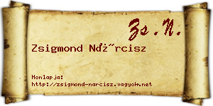 Zsigmond Nárcisz névjegykártya